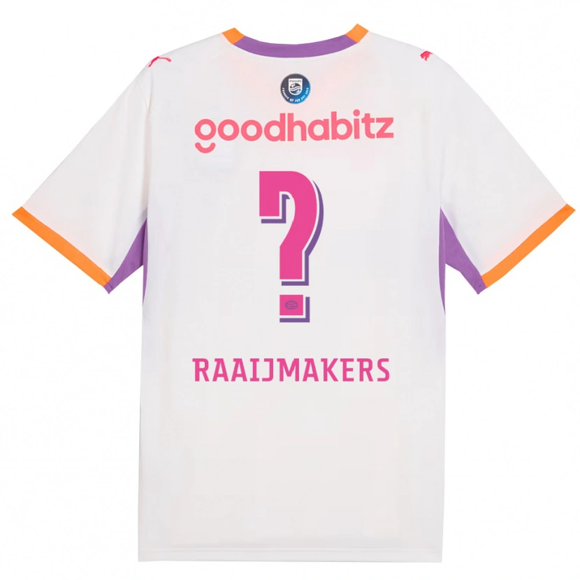 Danxen Kinder Lars Raaijmakers #0 Weiß Violett Orange Auswärtstrikot Trikot 2026/27 T-Shirt