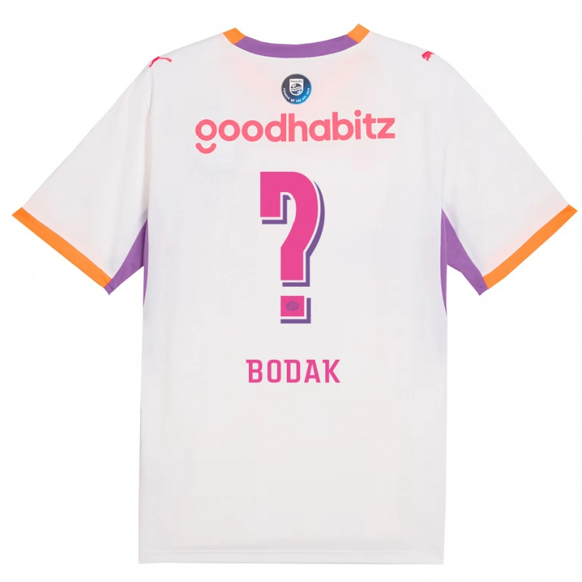 Danxen Kinder Tyrick Bodak #0 Weiß Violett Orange Auswärtstrikot Trikot 2026/27 T-Shirt