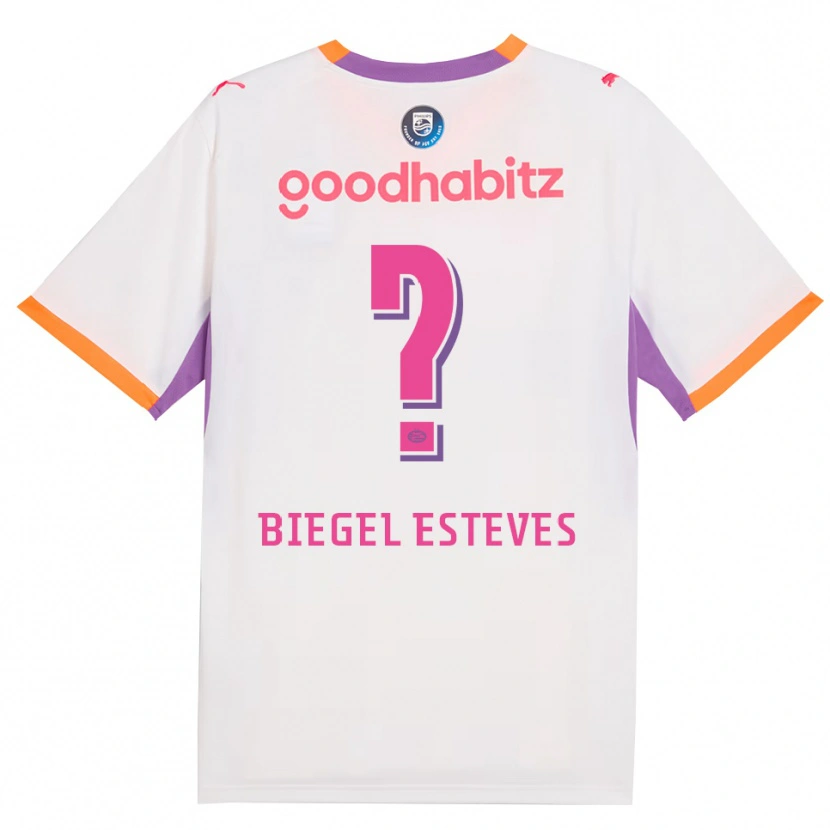Danxen Kinder Moon Biegel Esteves #0 Weiß Violett Orange Auswärtstrikot Trikot 2026/27 T-Shirt