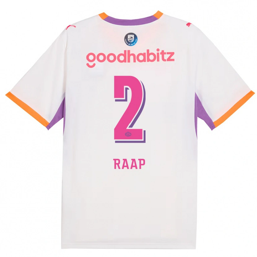 Danxen Kinder Yiandro Raap #2 Weiß Violett Orange Auswärtstrikot Trikot 2026/27 T-Shirt