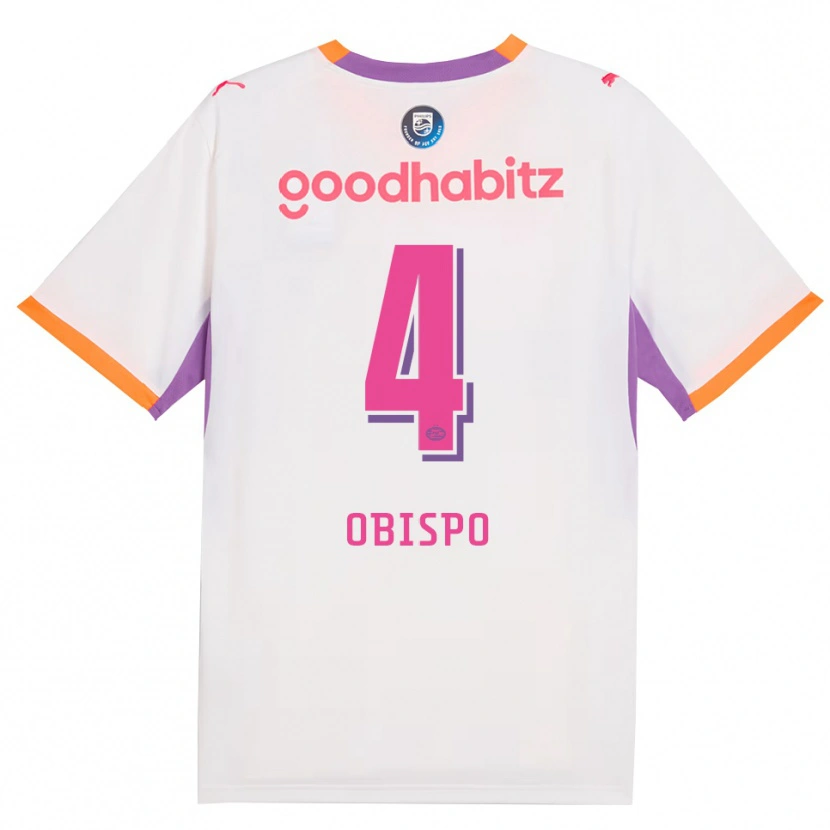 Danxen Kinder Armando Obispo #4 Weiß Violett Orange Auswärtstrikot Trikot 2026/27 T-Shirt