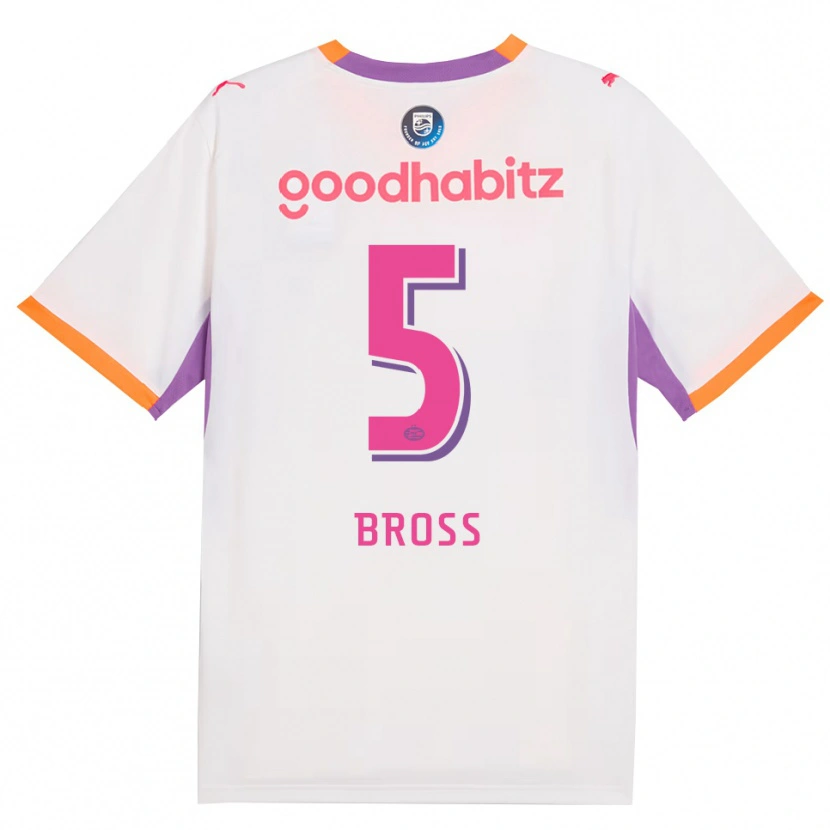 Danxen Kinder Melanie Bross #5 Weiß Violett Orange Auswärtstrikot Trikot 2026/27 T-Shirt