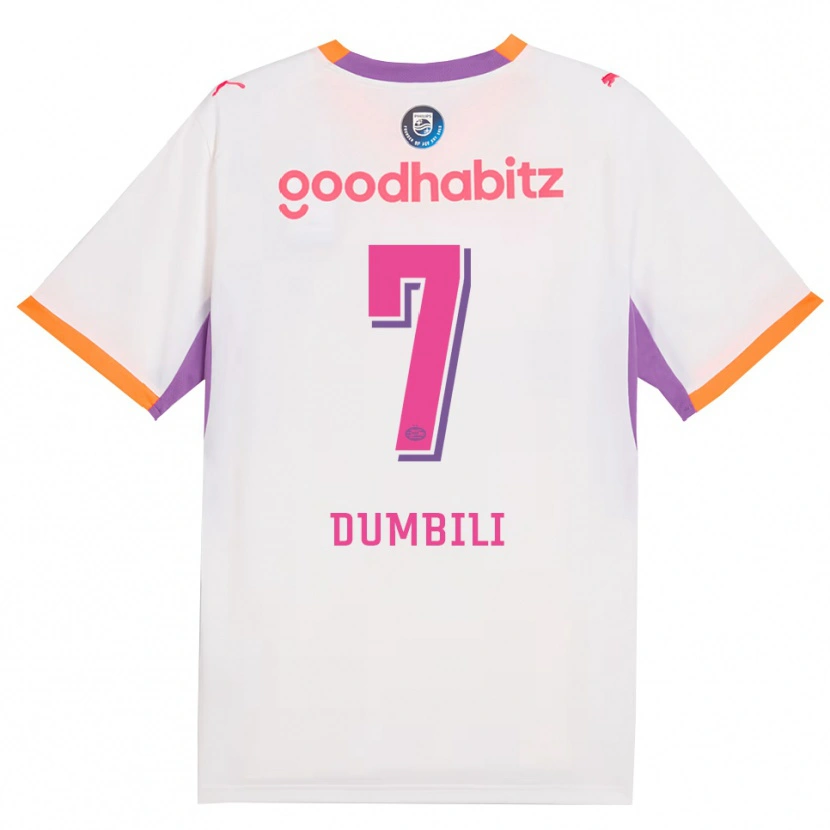 Danxen Kinder Samuel Dumbili #7 Weiß Violett Orange Auswärtstrikot Trikot 2026/27 T-Shirt