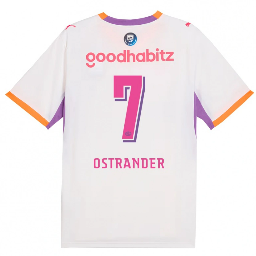 Danxen Kinder William Ostrander #7 Weiß Violett Orange Auswärtstrikot Trikot 2026/27 T-Shirt