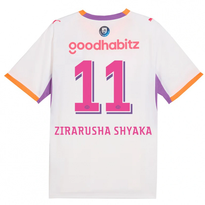 Danxen Kinder David Zirarusha Shyaka #11 Weiß Violett Orange Auswärtstrikot Trikot 2026/27 T-Shirt