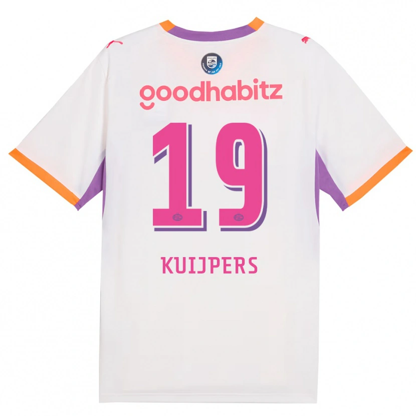 Danxen Kinder Jeslynn Kuijpers #19 Weiß Violett Orange Auswärtstrikot Trikot 2026/27 T-Shirt