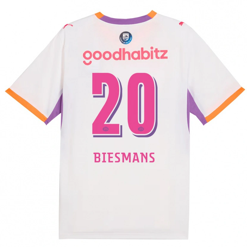 Danxen Kinder Julie Biesmans #20 Weiß Violett Orange Auswärtstrikot Trikot 2026/27 T-Shirt
