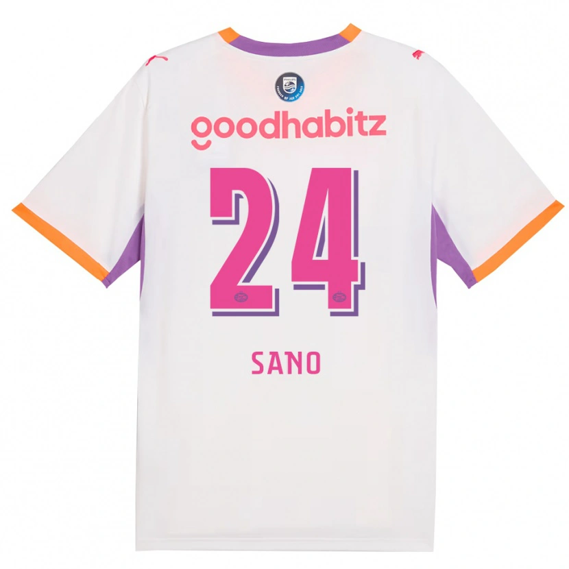 Danxen Kinder Kodai Sano #24 Weiß Violett Orange Auswärtstrikot Trikot 2026/27 T-Shirt