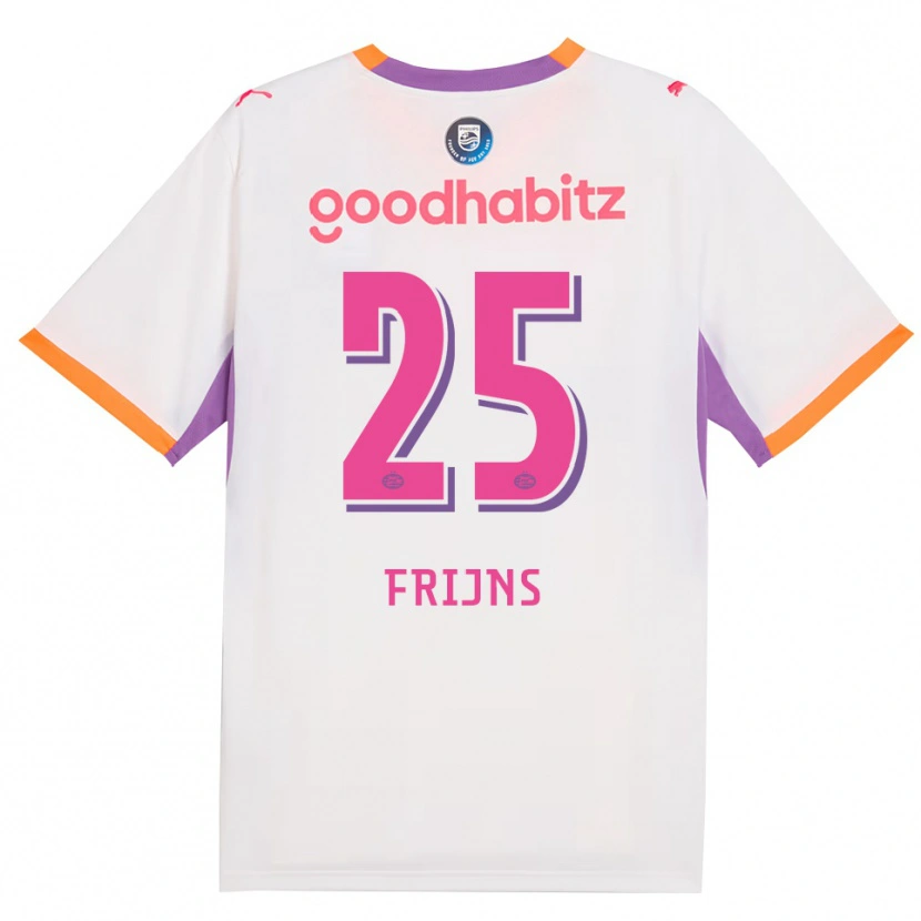 Danxen Kinder Emma Frijns #25 Weiß Violett Orange Auswärtstrikot Trikot 2026/27 T-Shirt