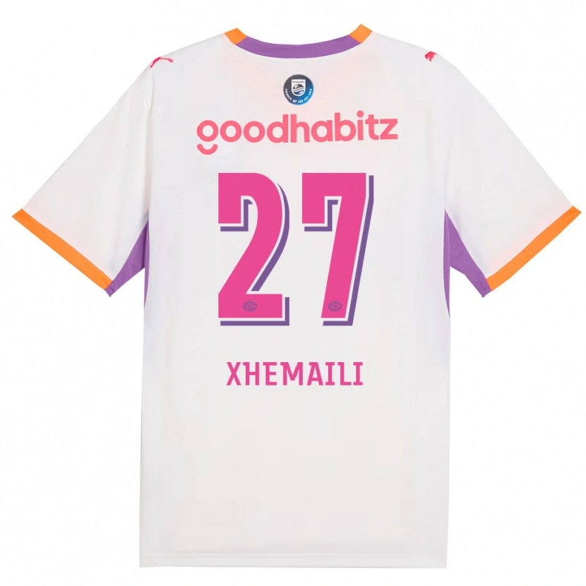 Danxen Kinder Riola Xhemaili #27 Weiß Violett Orange Auswärtstrikot Trikot 2026/27 T-Shirt