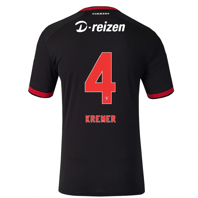 Danxen Kinder Joop Kremer #4 Rot Weiß Schwarz Auswärtstrikot Trikot 2026/27 T-Shirt