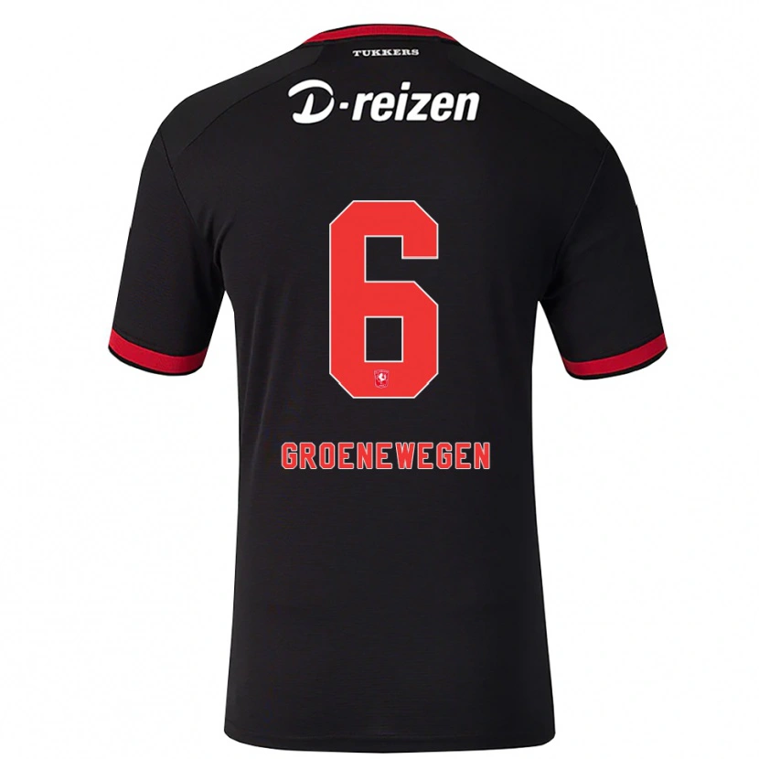 Danxen Kinder Lynn Groenewegen #6 Rot Weiß Schwarz Auswärtstrikot Trikot 2026/27 T-Shirt