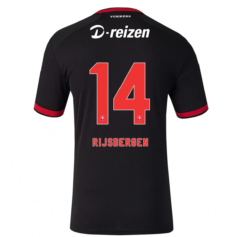 Danxen Kinder Liz Rijsbergen #14 Rot Weiß Schwarz Auswärtstrikot Trikot 2026/27 T-Shirt