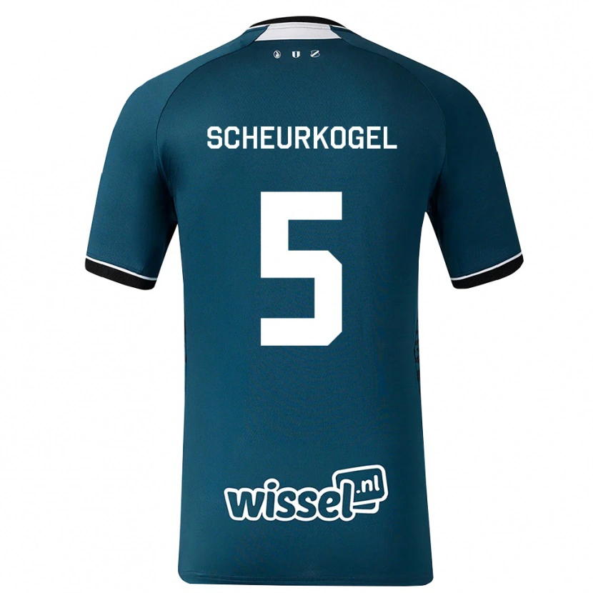 Danxen Kinder Maurits Scheurkogel #5 Dunkelschiefergrau Weiß Auswärtstrikot Trikot 2026/27 T-Shirt
