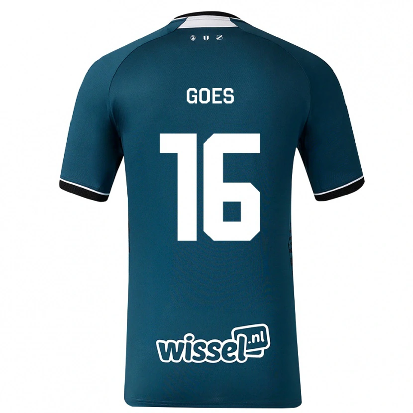 Danxen Kinder Kenji Goes #16 Dunkelschiefergrau Weiß Auswärtstrikot Trikot 2026/27 T-Shirt