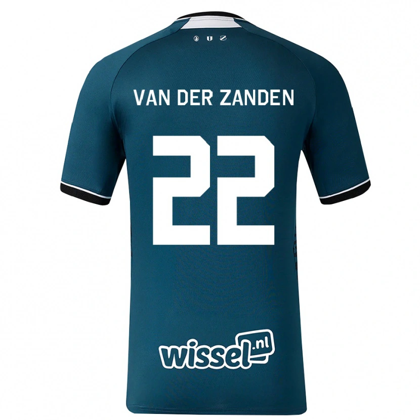 Danxen Kinder Ilse Van Der Zanden #22 Dunkelschiefergrau Weiß Auswärtstrikot Trikot 2026/27 T-Shirt