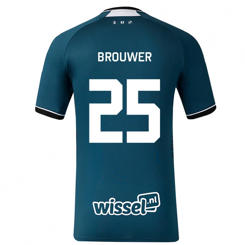 Danxen Kinder Michael Brouwer #25 Dunkelschiefergrau Weiß Auswärtstrikot Trikot 2026/27 T-Shirt