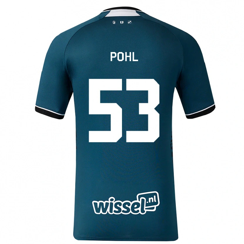 Danxen Kinder Ferdinand Pohl #53 Dunkelschiefergrau Weiß Auswärtstrikot Trikot 2026/27 T-Shirt