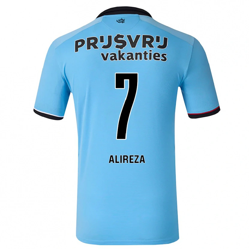 Danxen Kinder Alireza Jahanbakhsh #7 Tiefhimmelblau Schwarz Rot Auswärtstrikot Trikot 2026/27 T-Shirt