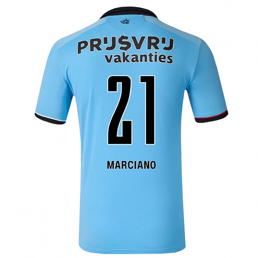 Danxen Kinder Ofir Marciano #21 Tiefhimmelblau Schwarz Rot Auswärtstrikot Trikot 2026/27 T-Shirt
