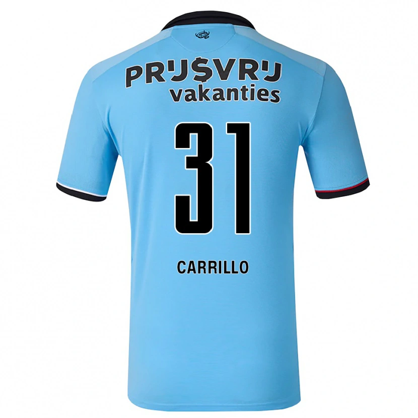 Danxen Kinder Stéphano Carrillo #31 Tiefhimmelblau Schwarz Rot Auswärtstrikot Trikot 2026/27 T-Shirt