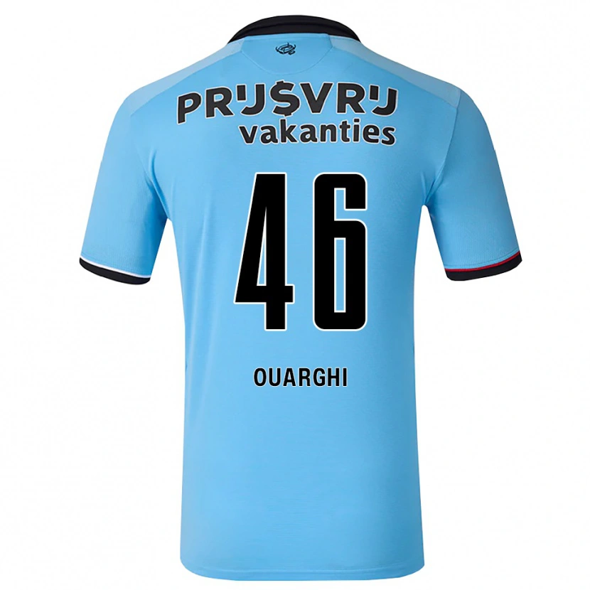 Danxen Kinder Ayoub Ouarghi #46 Tiefhimmelblau Schwarz Rot Auswärtstrikot Trikot 2026/27 T-Shirt