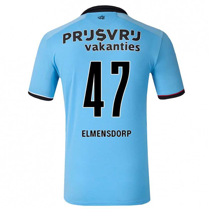 Danxen Kinder Paris Elmensdorp #47 Tiefhimmelblau Schwarz Rot Auswärtstrikot Trikot 2026/27 T-Shirt