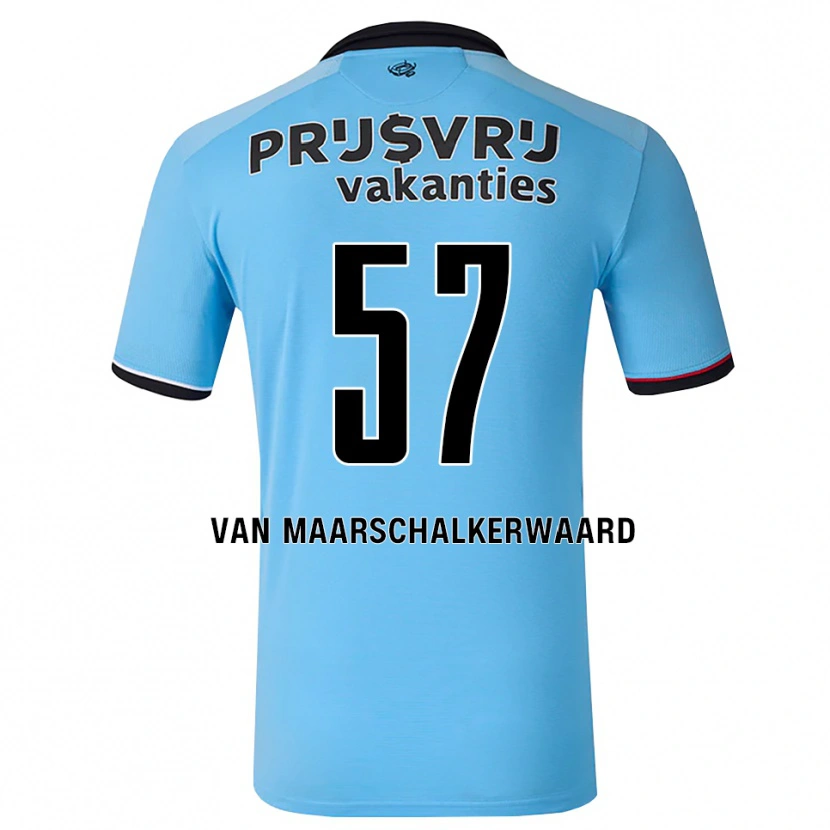 Danxen Kinder Pieter Van Maarschalkerwaard #57 Tiefhimmelblau Schwarz Rot Auswärtstrikot Trikot 2026/27 T-Shirt