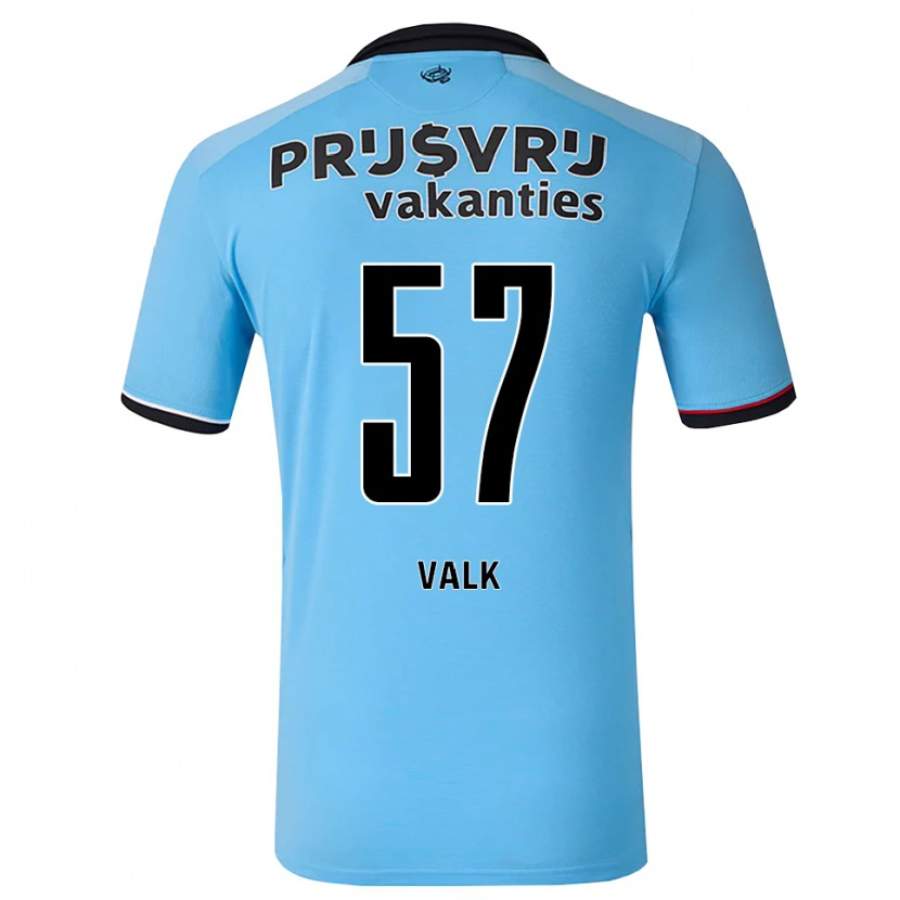 Danxen Kinder Sem Valk #57 Tiefhimmelblau Schwarz Rot Auswärtstrikot Trikot 2026/27 T-Shirt