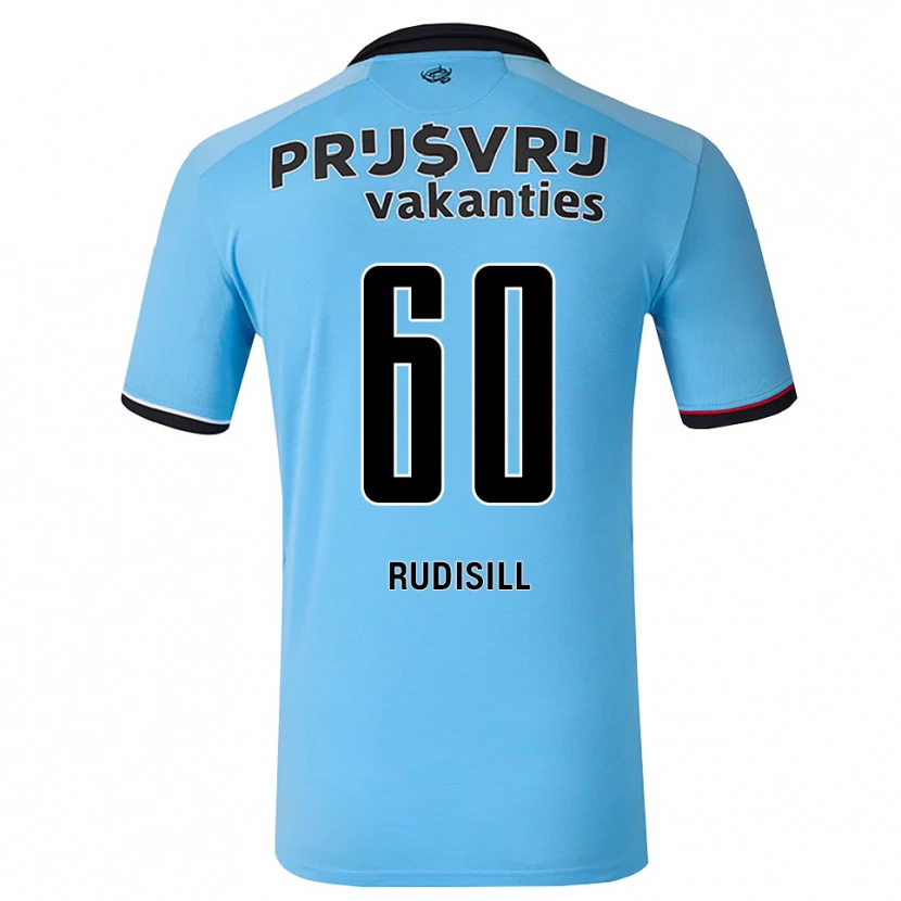 Danxen Kinder Paulo Rudisill #60 Tiefhimmelblau Schwarz Rot Auswärtstrikot Trikot 2026/27 T-Shirt