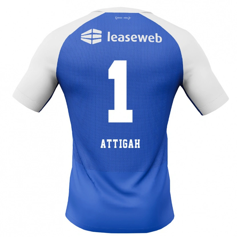 Danxen Kinder Quenten Attigah #1 Himmelblau Rot Weiß Auswärtstrikot Trikot 2026/27 T-Shirt