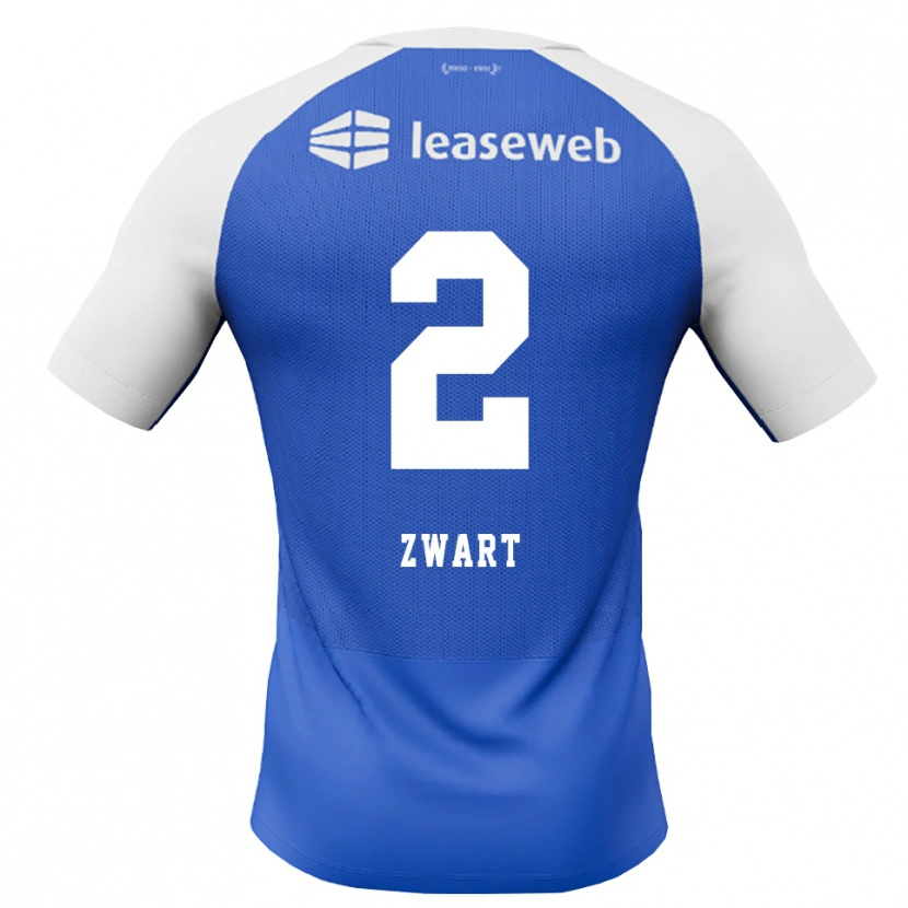 Danxen Kinder Jesper Zwart #2 Himmelblau Rot Weiß Auswärtstrikot Trikot 2026/27 T-Shirt