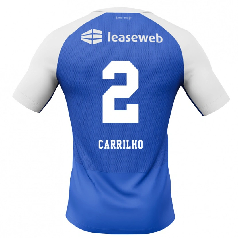 Danxen Kinder Calvin Carrilho #2 Himmelblau Rot Weiß Auswärtstrikot Trikot 2026/27 T-Shirt
