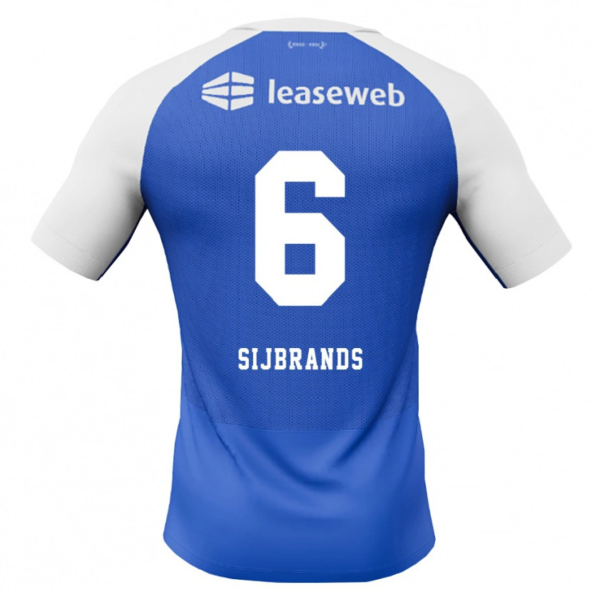 Danxen Kinder Julian Sijbrands #6 Himmelblau Rot Weiß Auswärtstrikot Trikot 2026/27 T-Shirt