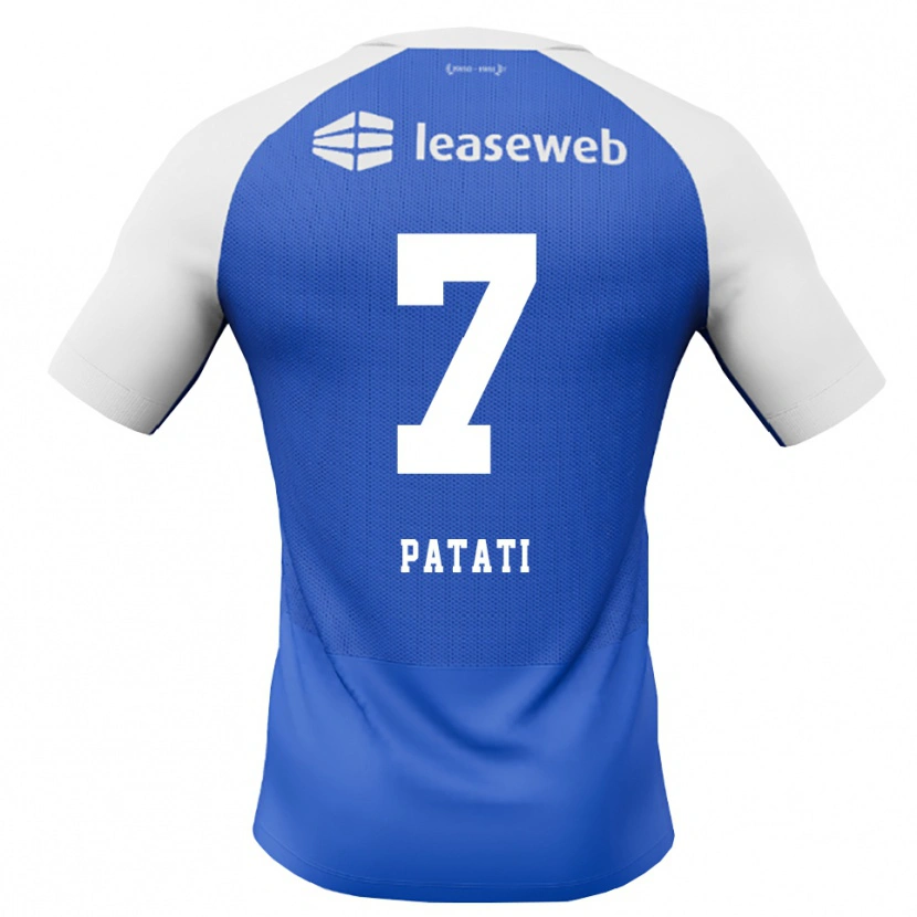 Danxen Kinder Weslley Patati #7 Himmelblau Rot Weiß Auswärtstrikot Trikot 2026/27 T-Shirt
