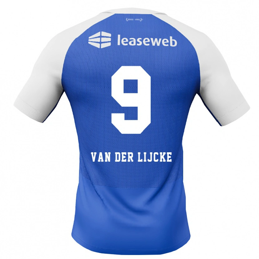 Danxen Kinder Donny Van Der Lijcke #9 Himmelblau Rot Weiß Auswärtstrikot Trikot 2026/27 T-Shirt