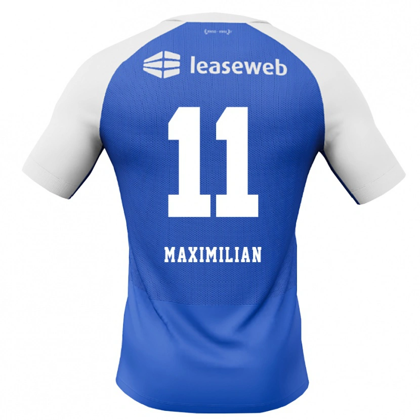 Danxen Kinder Maximilian Ibrahimović #11 Himmelblau Rot Weiß Auswärtstrikot Trikot 2026/27 T-Shirt