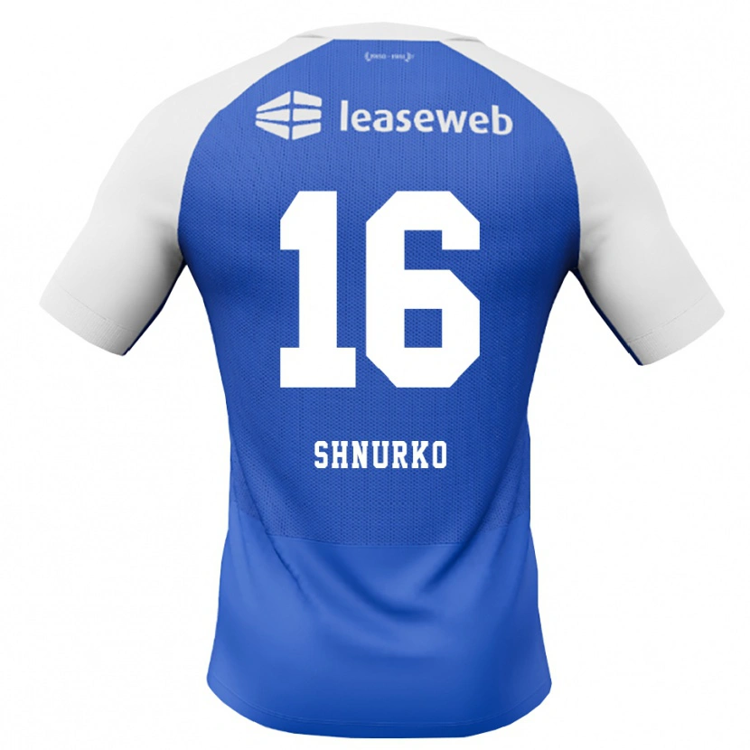 Danxen Kinder Danylo Shnurko #16 Himmelblau Rot Weiß Auswärtstrikot Trikot 2026/27 T-Shirt