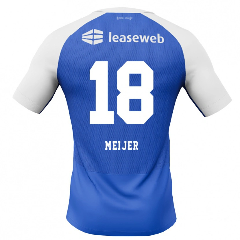 Danxen Kinder Noah Meijer #18 Himmelblau Rot Weiß Auswärtstrikot Trikot 2026/27 T-Shirt