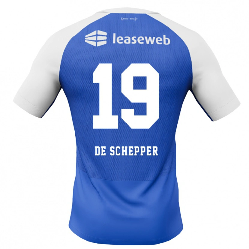 Danxen Kinder Dean Ijssel De Schepper #19 Himmelblau Rot Weiß Auswärtstrikot Trikot 2026/27 T-Shirt