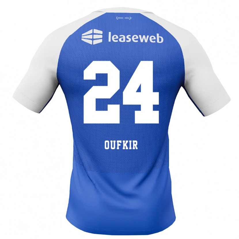 Danxen Kinder Ayoub Oufkir #24 Himmelblau Rot Weiß Auswärtstrikot Trikot 2026/27 T-Shirt