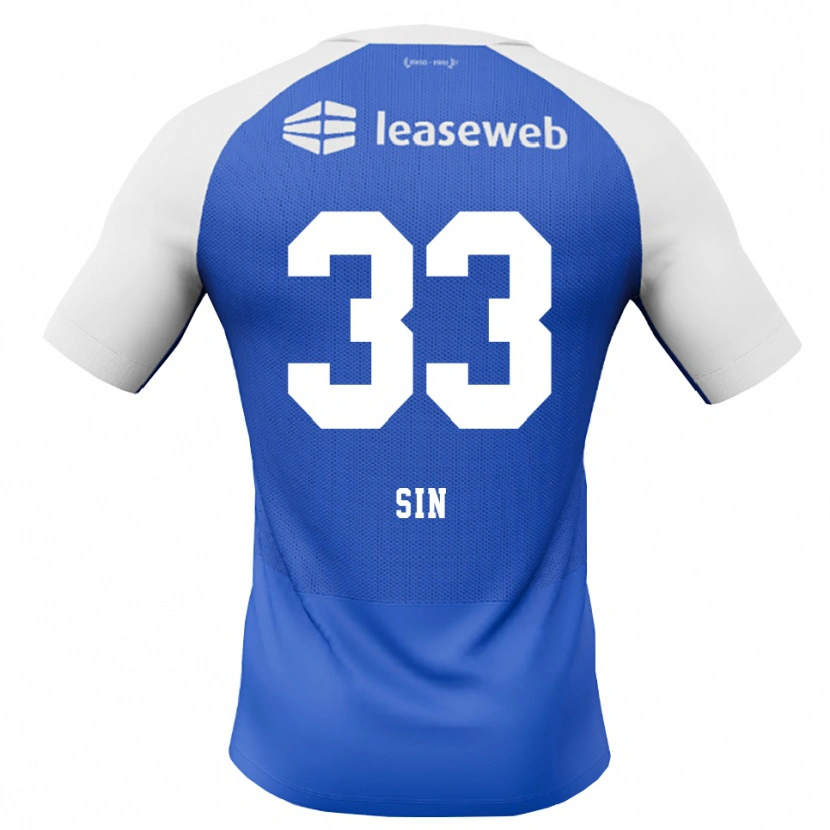Danxen Kinder Matej Sin #33 Himmelblau Rot Weiß Auswärtstrikot Trikot 2026/27 T-Shirt