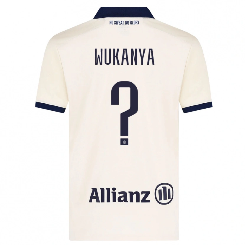 Danxen Kinder Stéphane Wukanya #0 Beige Schwarz Auswärtstrikot Trikot 2026/27 T-Shirt