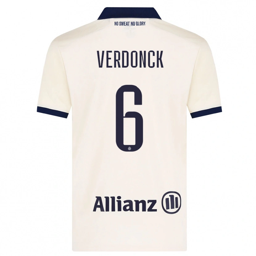 Danxen Kinder Saar Verdonck #6 Beige Schwarz Auswärtstrikot Trikot 2026/27 T-Shirt