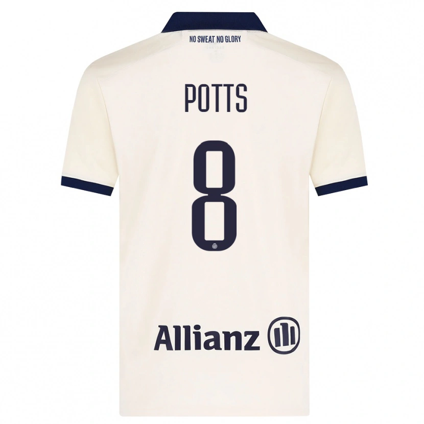 Danxen Kinder Freddie Potts #8 Beige Schwarz Auswärtstrikot Trikot 2026/27 T-Shirt
