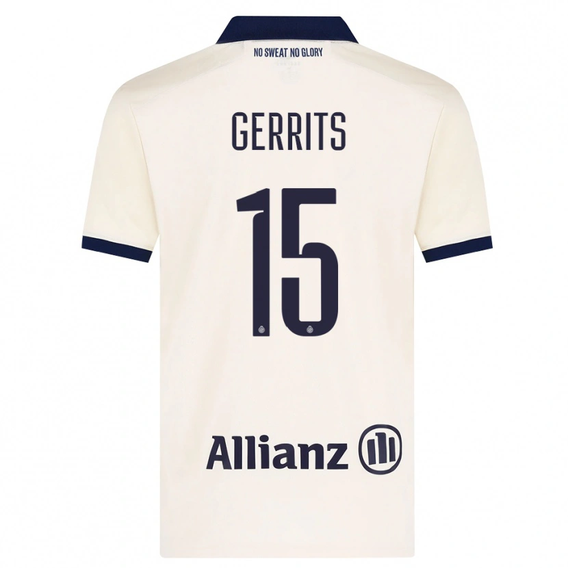 Danxen Kinder Melanie Gerrits #15 Beige Schwarz Auswärtstrikot Trikot 2026/27 T-Shirt