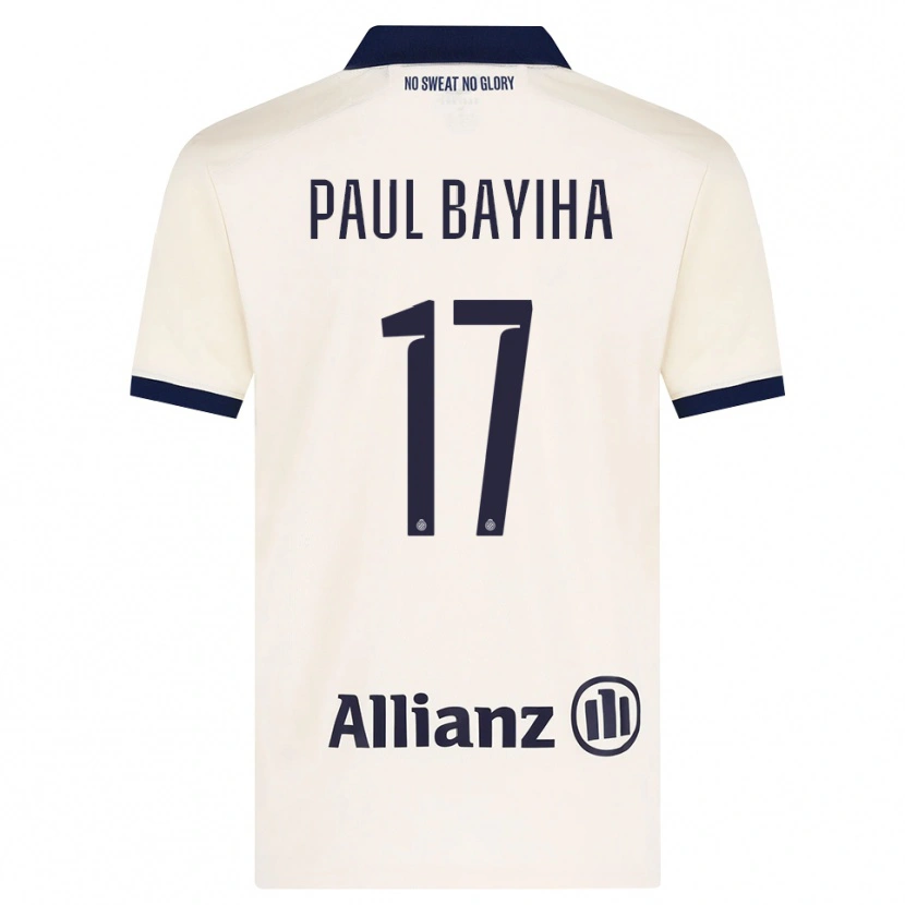 Danxen Kinder Jean-Paul Bayiha #17 Beige Schwarz Auswärtstrikot Trikot 2026/27 T-Shirt