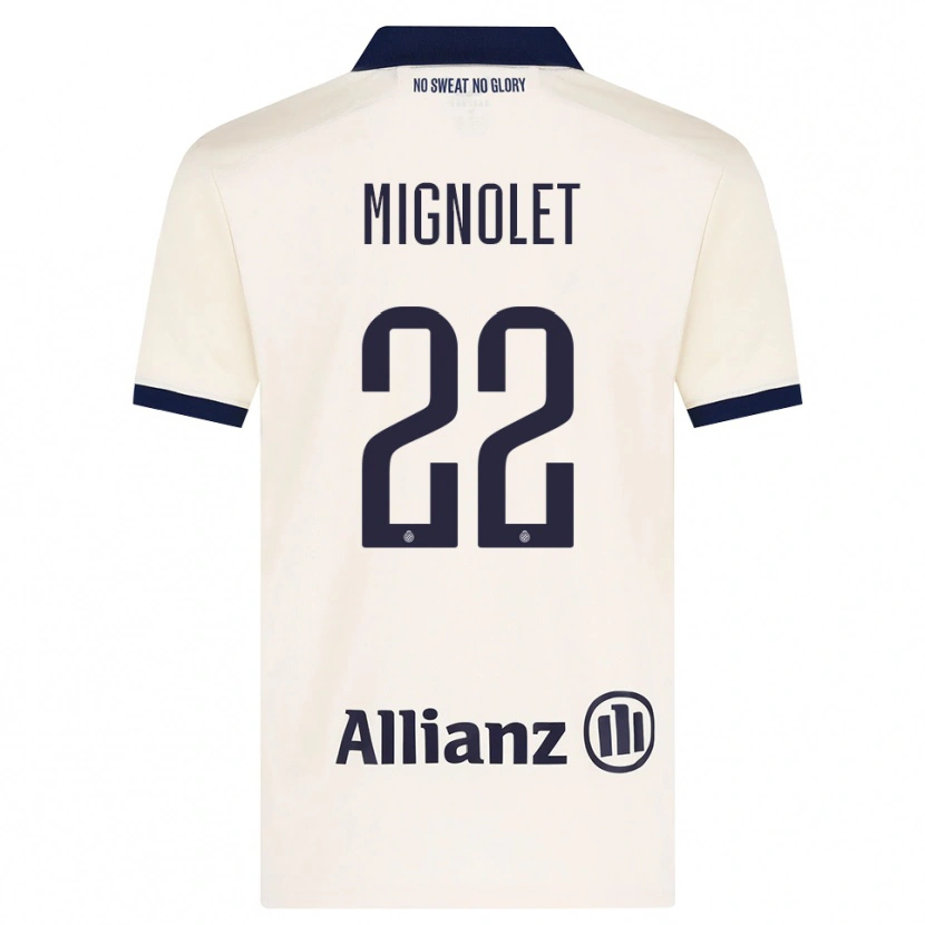 Danxen Kinder Simon Mignolet #22 Beige Schwarz Auswärtstrikot Trikot 2026/27 T-Shirt