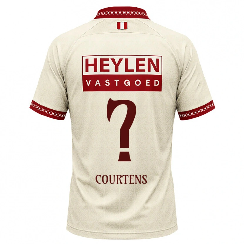 Danxen Kinder Nolhan Courtens #0 Beige Rot Auswärtstrikot Trikot 2026/27 T-Shirt