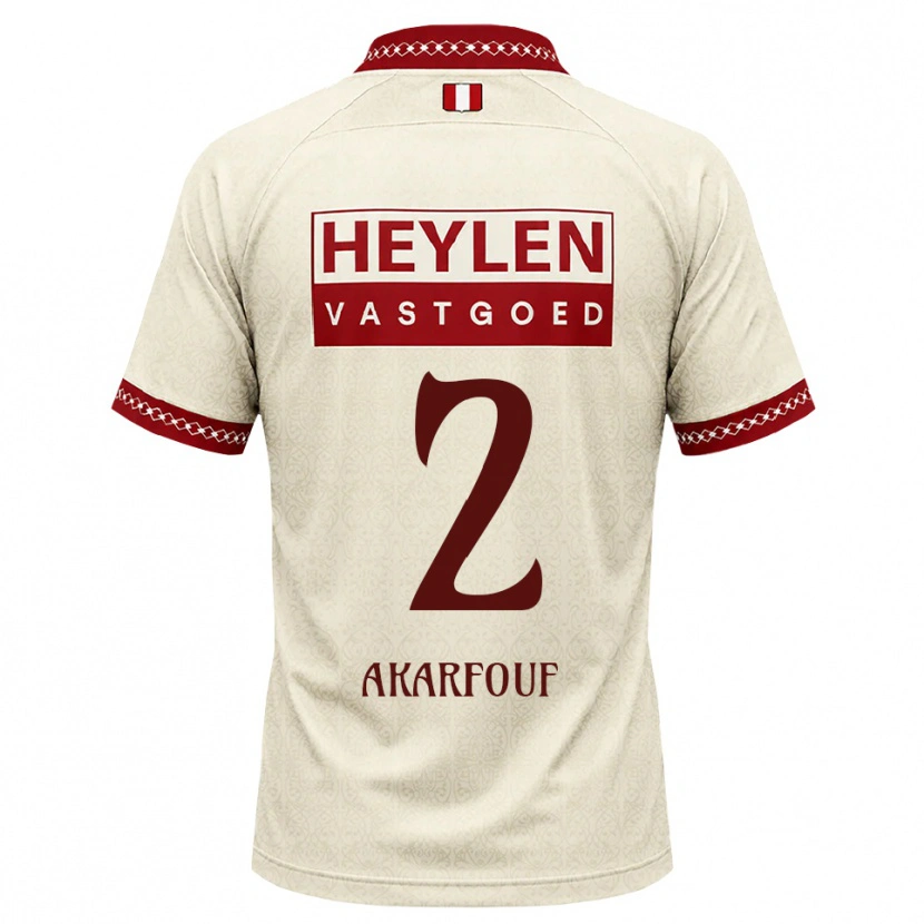 Danxen Kinder Hamza Akarfouf #2 Beige Rot Auswärtstrikot Trikot 2026/27 T-Shirt